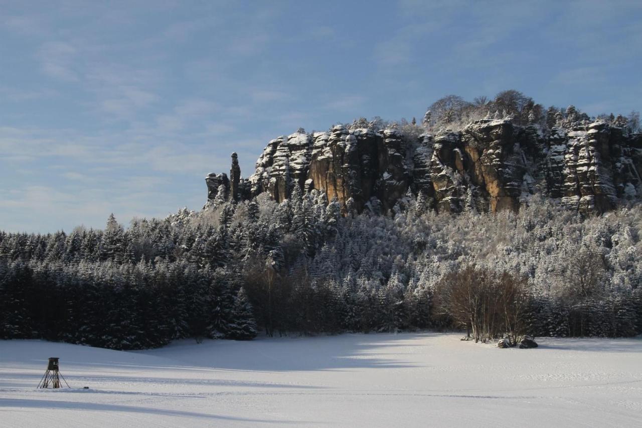 Ferienwohnung „Am Gnaucks Hutberg“ Hohnstein Exterior foto
