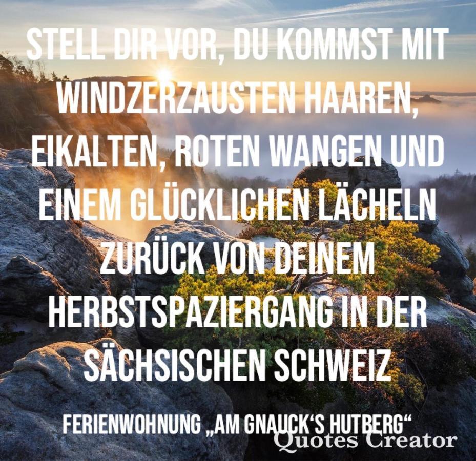 Ferienwohnung „Am Gnaucks Hutberg“ Hohnstein Exterior foto